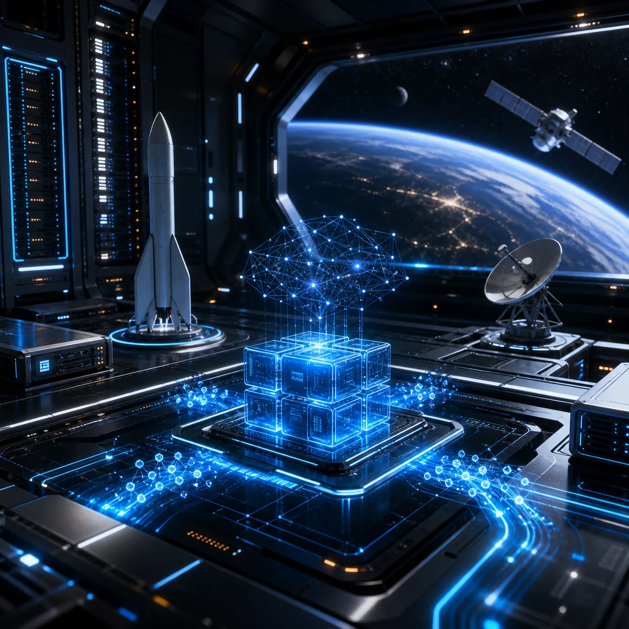 Grokmaxus orbital server bay representing Grok AI compute billing